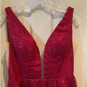 Red cocktail or prom dress